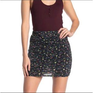 Abound floral ruched mini skirt NEW